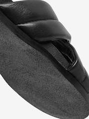 Black Leather Premium Sliders - Image 4 of 5