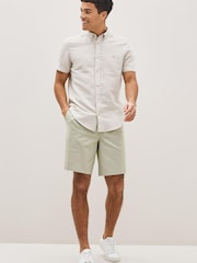 Light Green Loose Stretch Chino Shorts - Image 3 of 7