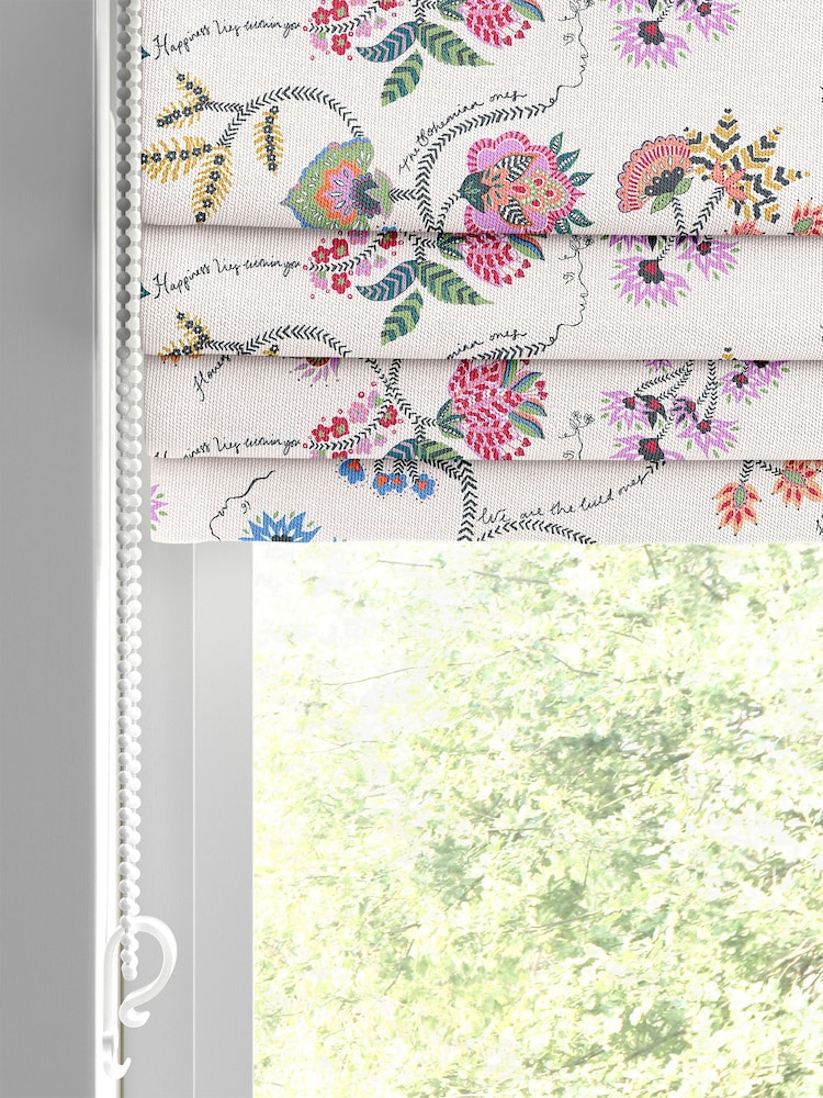 Cath Kidston Multi Wild Ones Made To Measure Roman 100% Cotton Blinds - Image 2 of 6