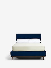 Swoon Opulent Velvet Navy Blue Klee Upholstered End Lift Ottoman Storage Bed Frame - Image 2 of 5
