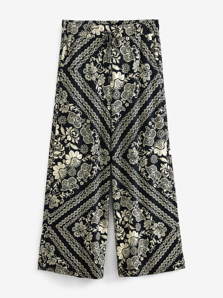 Monochrome Print Jersey Culotte Trousers - Image 5 of 5 Monochrome Print Jersey Culotte Trousers - Image 5 of 5