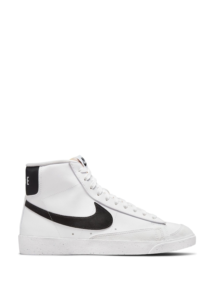 Nike White/Black Blazer Mid 77 Next Nature Trainers - Image 1 of 10