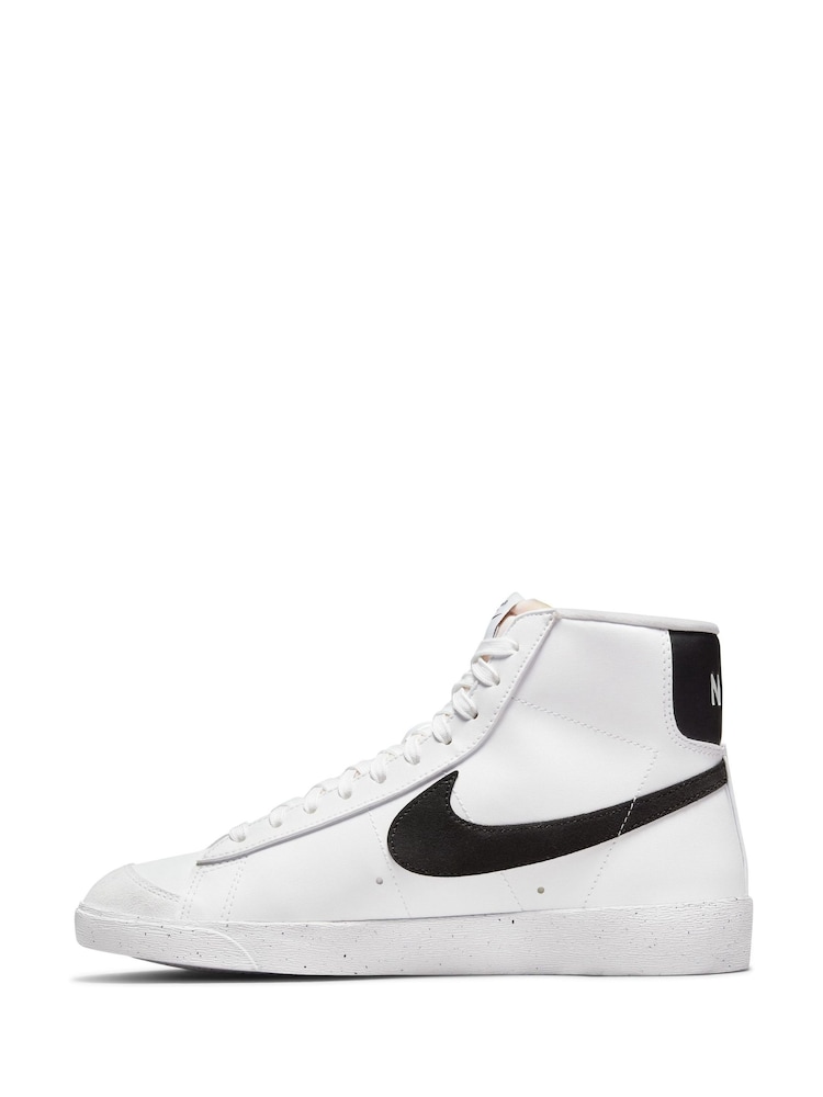 Nike White/Black Blazer Mid 77 Next Nature Trainers - Image 2 of 10