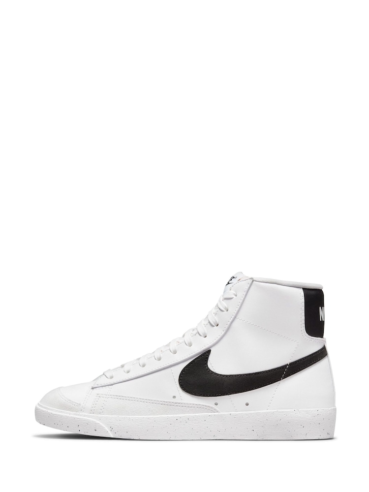 Nike White/Black Blazer Mid 77 Next Nature Trainers - Image 4 of 10