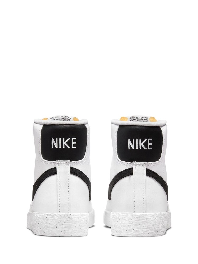 Nike White/Black Blazer Mid 77 Next Nature Trainers - Image 6 of 10