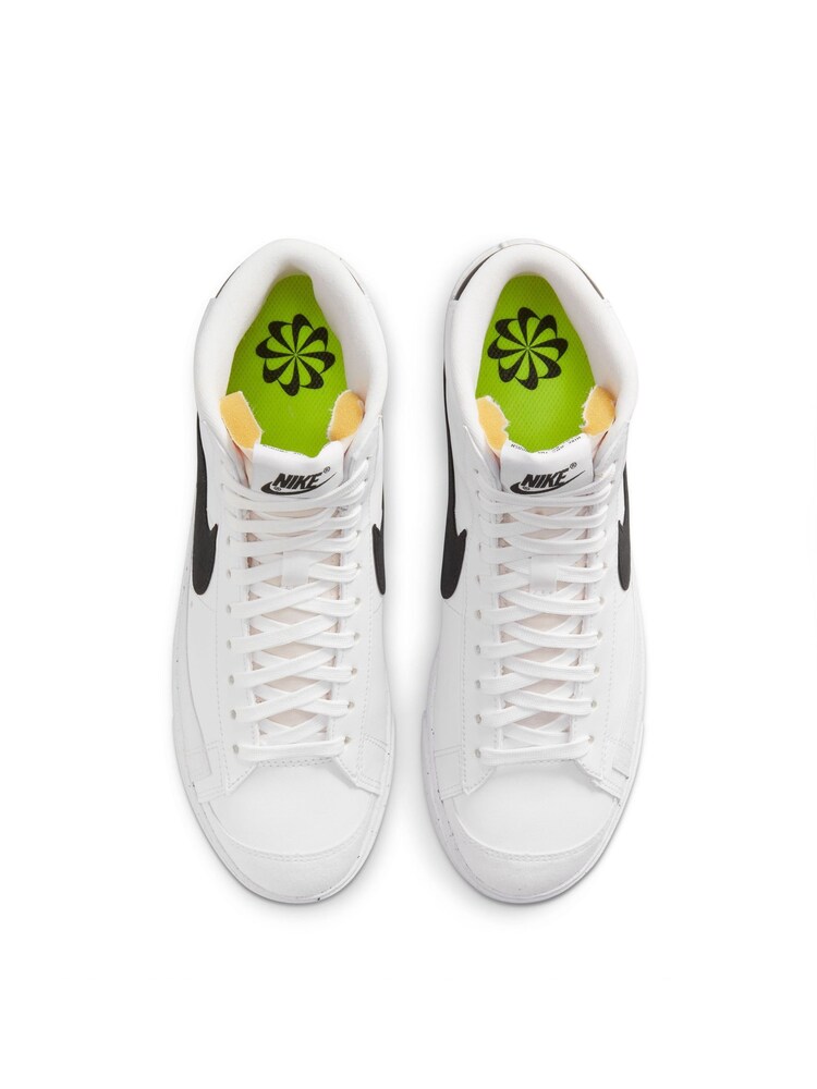 Nike White/Black Blazer Mid 77 Next Nature Trainers - Image 7 of 10