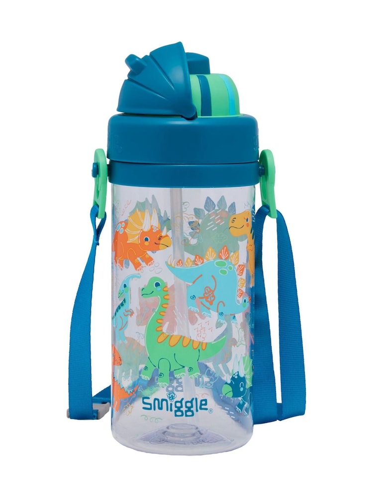 Smiggle Blue I Spy Teeny Tiny Plastic Drink Bottle With Strap 400Ml - Image 1 of 2 Smiggle Blue I Spy Teeny Tiny Plastic Drink Bottle With Strap 400Ml - Image 1 of 2