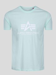 Alpha Industries Green Logo 100% Cotton T-Shirt - Image 4 of 7