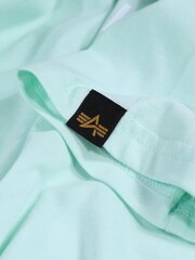 Alpha Industries Green Logo 100% Cotton T-Shirt - Image 6 of 7