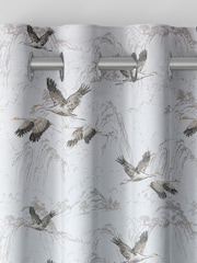 Laura Ashley Grey Animalia Embroidered Made To Measure Curtains - Image 6 of 9