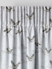 Laura Ashley Grey Animalia Embroidered Made To Measure Curtains - Image 7 of 9