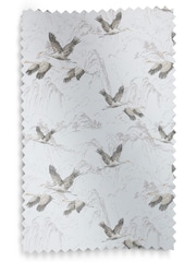 Laura Ashley Grey Animalia Embroidered Made To Measure Curtains - Image 9 of 9