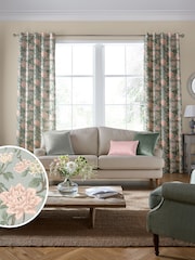 Laura Ashley Pink Tapestry Floral Chenille Made To Measure Curtains - Image 1 of 9