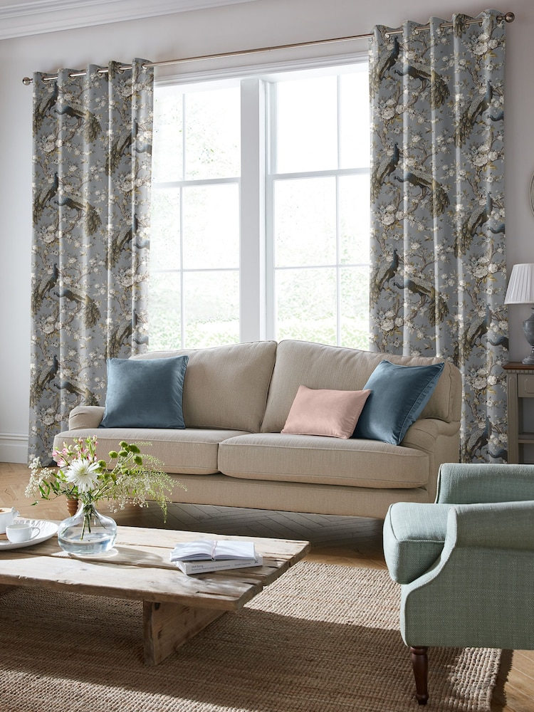Laura Ashley Blue Belvedere Made To Measure Curtains - Image 2 of 9