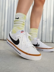 Nike White/Black Court Legacy Trainers - Image 23 of 24