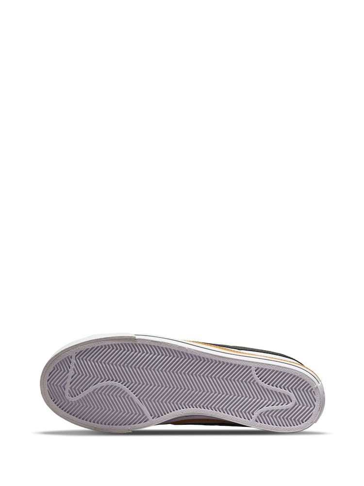 Nike White/Black Court Legacy Trainers - Image 8 of 12