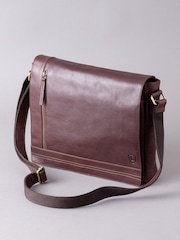 Lakeland Leather Brown Large Keswick Leather Messenger Bag - Image 3 of 4