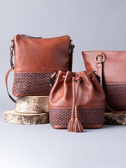 Lakeland Leather Cognac Waverton Leather Cross-Body Bag - Image 1 of 2