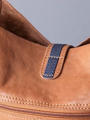 Lakeland Leather Navy/Cognac Hartsop Leather Tote Bag - Image 5 of 7