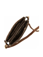 Castanho - Bolsa transversal Hartsop com zíper Lakeland Leather - Imagem 13 de 14