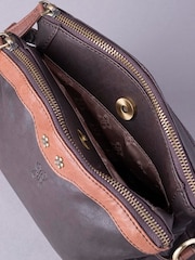 Castanho - Bolsa transversal Hartsop com zíper Lakeland Leather - Imagem 6 de 14