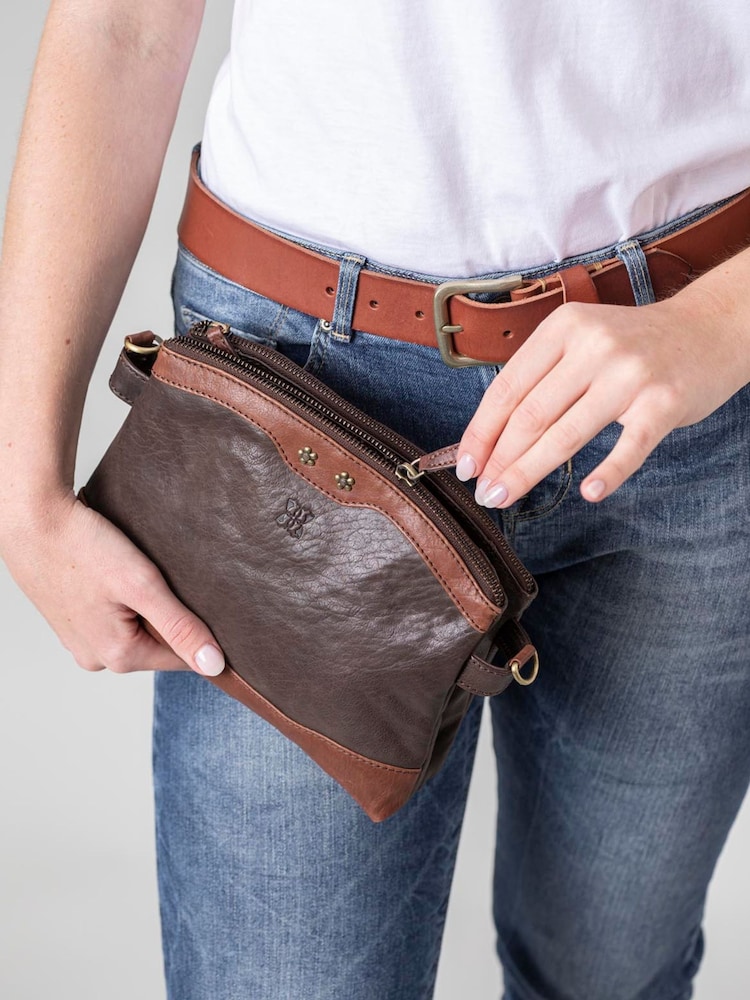 Lakeland Leather Brown Hartsop Zip Cross-Body Bag - Image 9 of 9