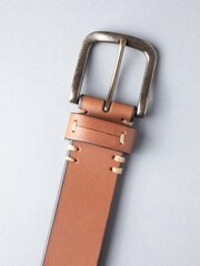 Lakeland Leather Dark Cognac Brown Levens Leather Belt - Image 3 of 3