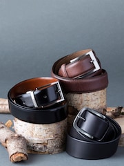 Lakeland Leather Tan/Black Caldew Double Sided Belt - Image 2 of 2