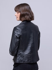 Lakeland Leather Black Thirlmere Leather Biker Jacket - Image 4 of 9