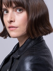 Lakeland Leather Black Thirlmere Leather Biker Jacket - Image 5 of 9