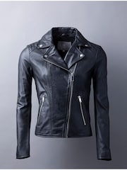 Lakeland Leather Black Thirlmere Leather Biker Jacket - Image 6 of 9