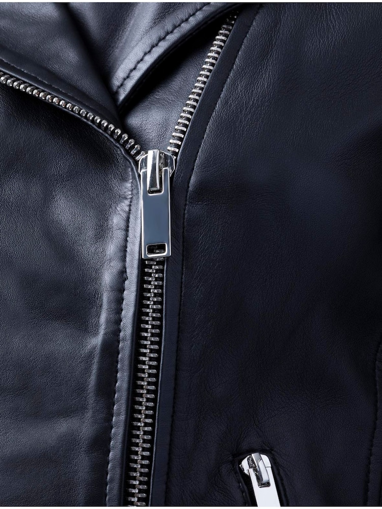 Lakeland Leather Black Thirlmere Leather Biker Jacket - Image 9 of 9