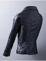 Lakeland Leather Black Kylee Classic Leather Biker Jacket - Image 10 of 10