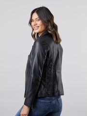 Lakeland Leather Black Kylee Classic Leather Biker Jacket - Image 6 of 10