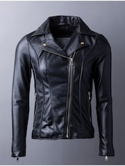 Lakeland Leather Black Kylee Classic Leather Biker Jacket - Image 8 of 10