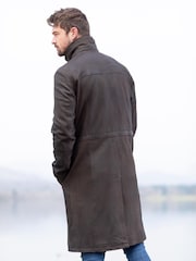 Lakeland Leather Brown Kirkland Long Leather Coat - Image 2 of 4