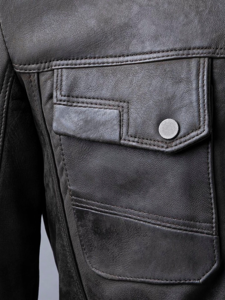 Lakeland Leather Brown Wansfell Leather Biker Jacket - Image 16 of 16