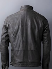 Lakeland Leather Brown Wansfell Leather Biker Jacket - Image 9 of 16