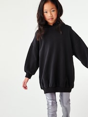 Black Longline Hoodie (3-16yrs) - Image 1 of 6