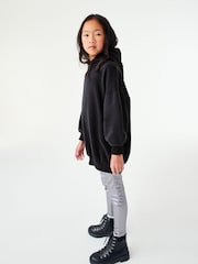 Black Longline Hoodie (3-16yrs) - Image 2 of 6