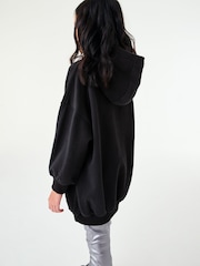 Black Longline Hoodie (3-16yrs) - Image 3 of 6