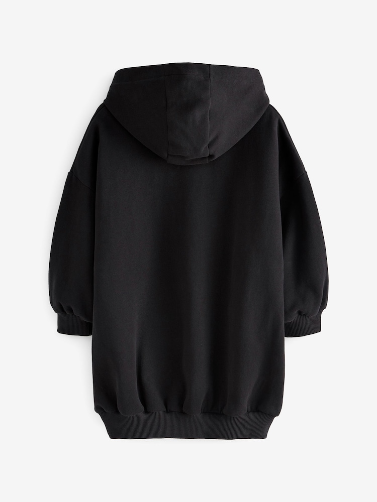 Black Longline Hoodie (3-16yrs) - Image 6 of 6