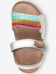 Silver Rainbow Leather Standard Fit (F) Adjustable Strap Corkbed Sandals - Image 5 of 6