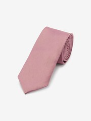 Dusky Pink Slim Twill Tie - Image 1 of 3