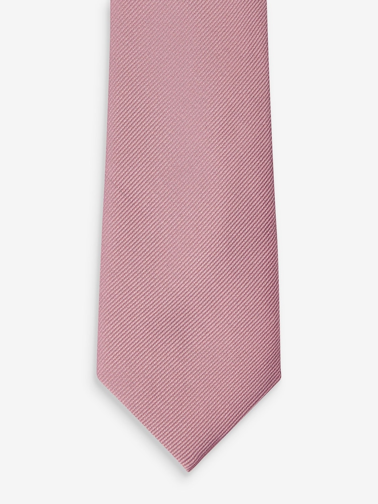 Dusky Pink Slim Twill Tie - Image 2 of 3