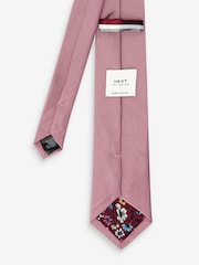 Dusky Pink Slim Twill Tie - Image 3 of 3