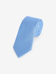 Navy Blue Twill Ties With Tie Clip 2 Pack - Image 2 of 7