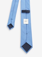 Navy Blue Twill Ties With Tie Clip 2 Pack - Image 6 of 7