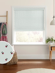 Cath Kidston Mint Rose Bud Made To Measure Roman 100% Cotton Blinds - Image 1 of 6