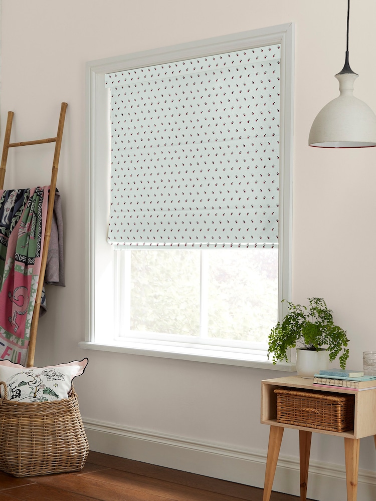 Cath Kidston Mint Rose Bud Made To Measure Roman 100% Cotton Blinds - Image 2 of 6